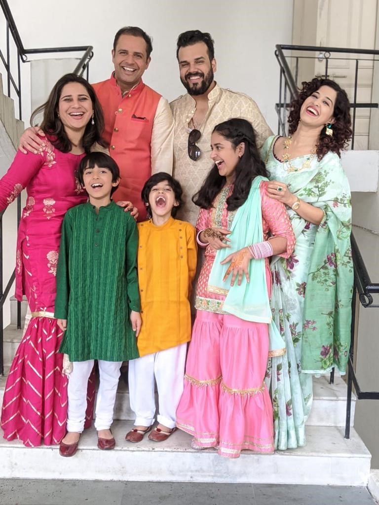 Chef Nidhi Verma and her family celebrating Diwali