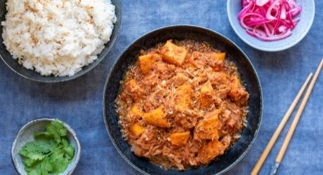 Malaysian Cuisine: Jackfruit & Sweet Potato Rendang with Coconut Pandan Rice