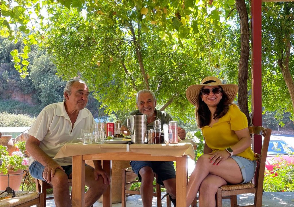 Cookaway Founder, Nidhi Verma hanging out with some of the locals
