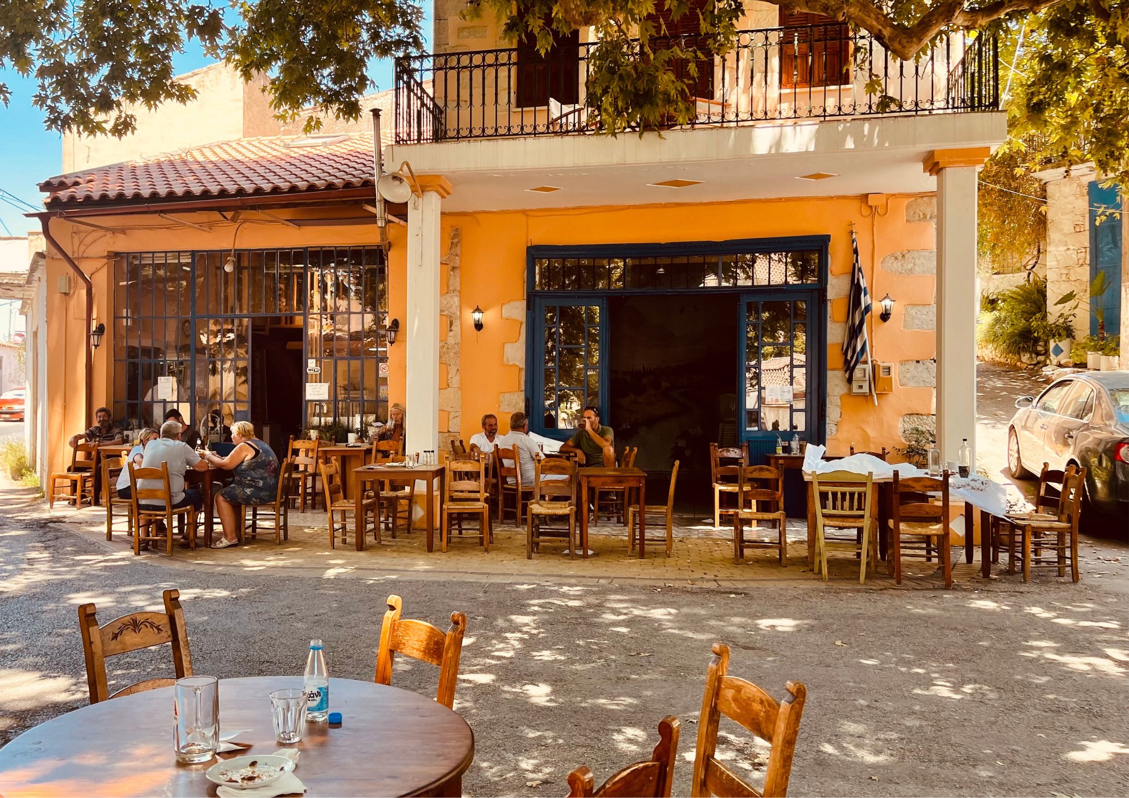 Typical Cretan Kafenio