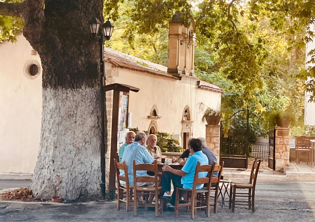 A traditional Kafenio, Armenoi Village 
