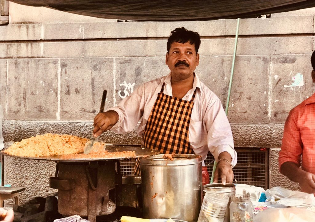 Typical Indian Street Food Vendor